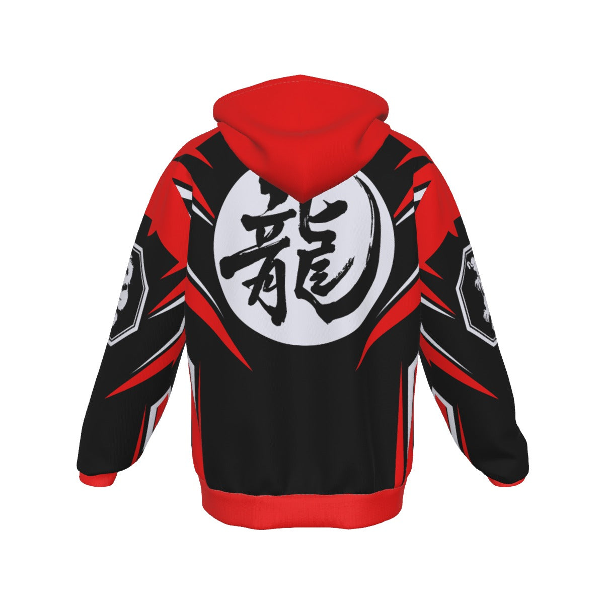 Mangadragon Saber Red Fleece Zip Up Hoodie
